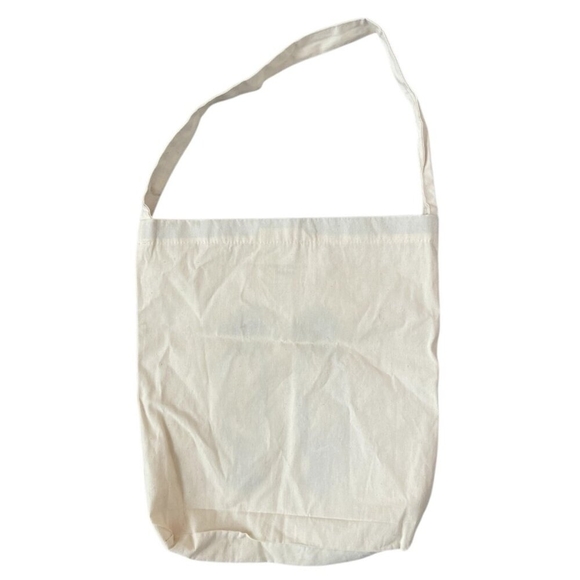 Bag-all Ballet Flats Canvas Tote Bag Off White Black Print Bow Handbag - Picture 3 of 3